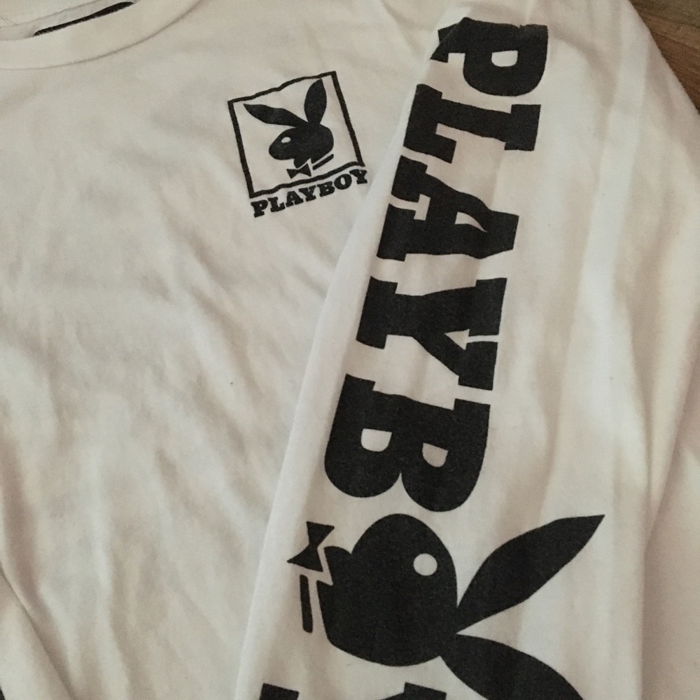 White Playboy Long Sleeve Shirt